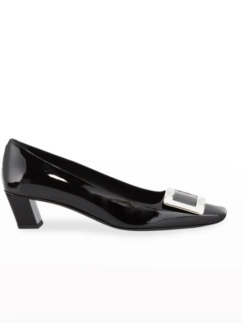 Roger Vivier Decollette Belle Vivier Patent Ballerina Pumps